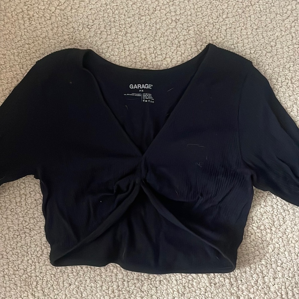 Garage Long Sleeve Crop Top